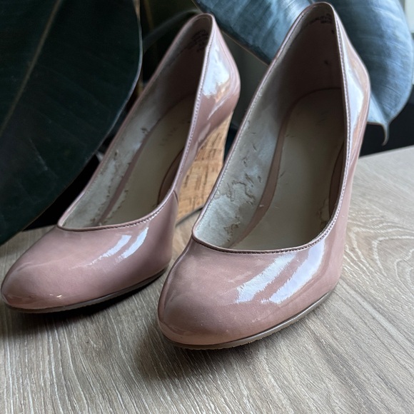 Nine West Cork Wedge Heels Blush size 5.5 - Picture 1 of 9